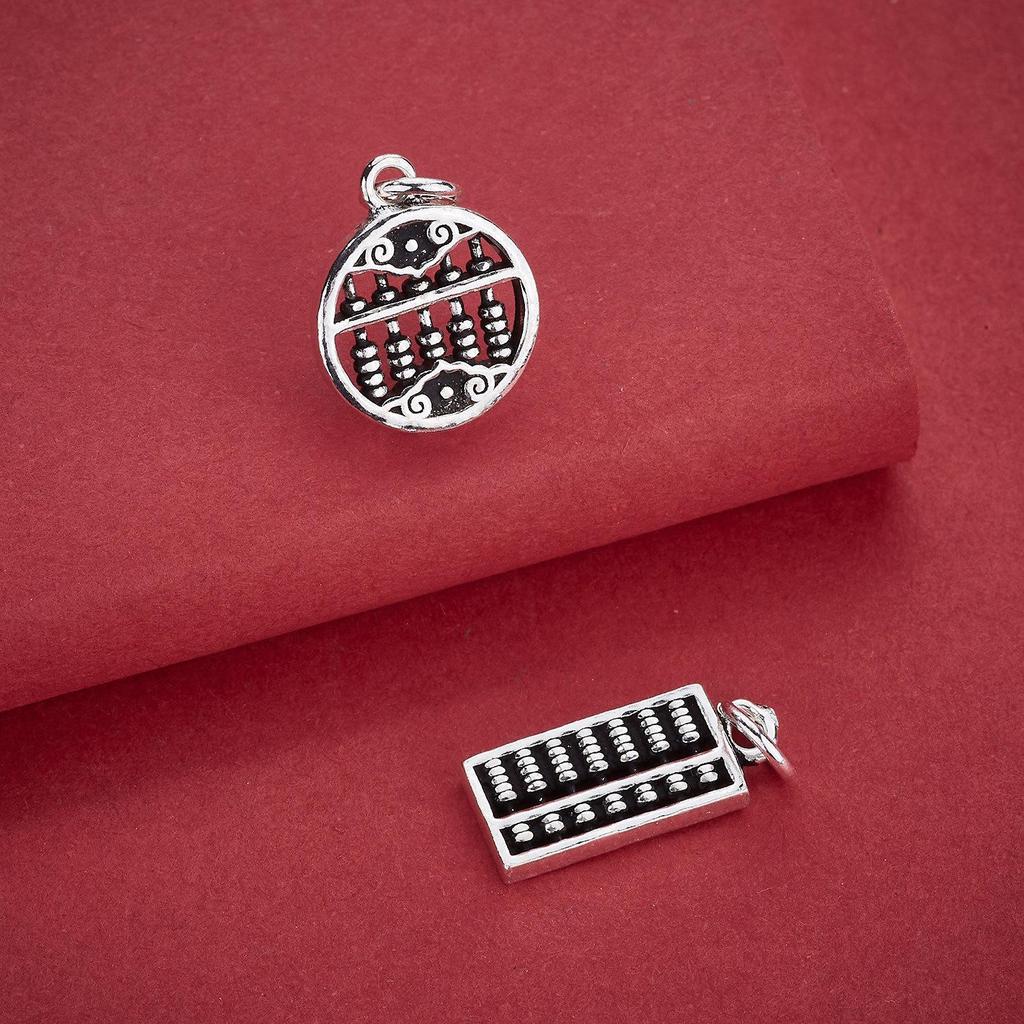 S925 Sterling Silver Ruyi Abacus Bead Charm for DIY Bracelet/Necklace