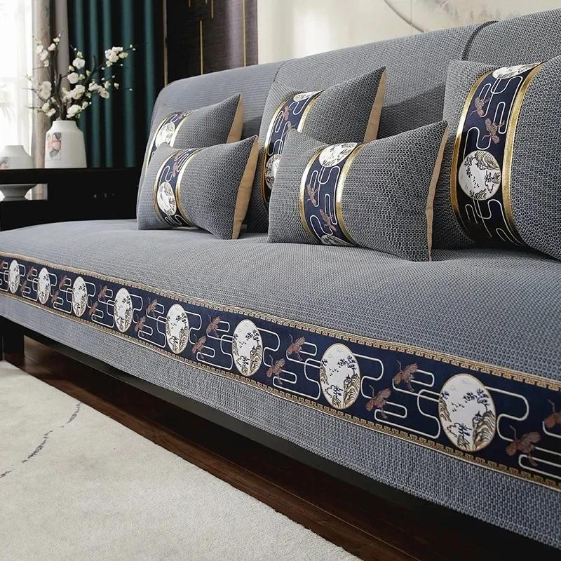 

Китайський нековзкий чохол для дивана з масиву дерева шкіряна диванна подушка сучасний простий 4-сезонний універсальний захисний чохол для дому Чохол для дивана 70x70cm 1pcs