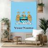 Manchester City Custom Your Name Wall Decor Tapestry Art For Pet Memorial Birthdaywedding Party Backdrop Family Gift