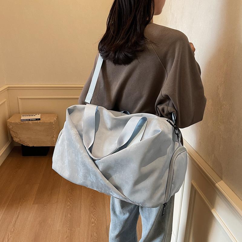 Women's Korean-style Dry and Wet Sports Fitness Bag with Shoes and Dark Pattern Handbag