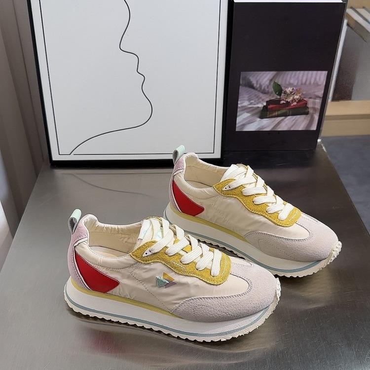 Retro Waffle Cortez Women's Summer New Thick Bottom Increased Colorblock All-Matching Casual Sports Dad Shoes