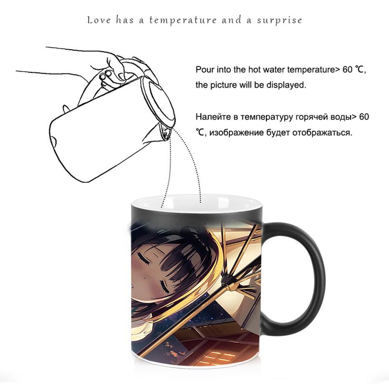 Kreative Kawaii Farbwechseltasse BSKT-011 Verfärbungstassen Originaltassen Thermoempfindliche Tasse Keramik-Kaffeetassen Großhandel
