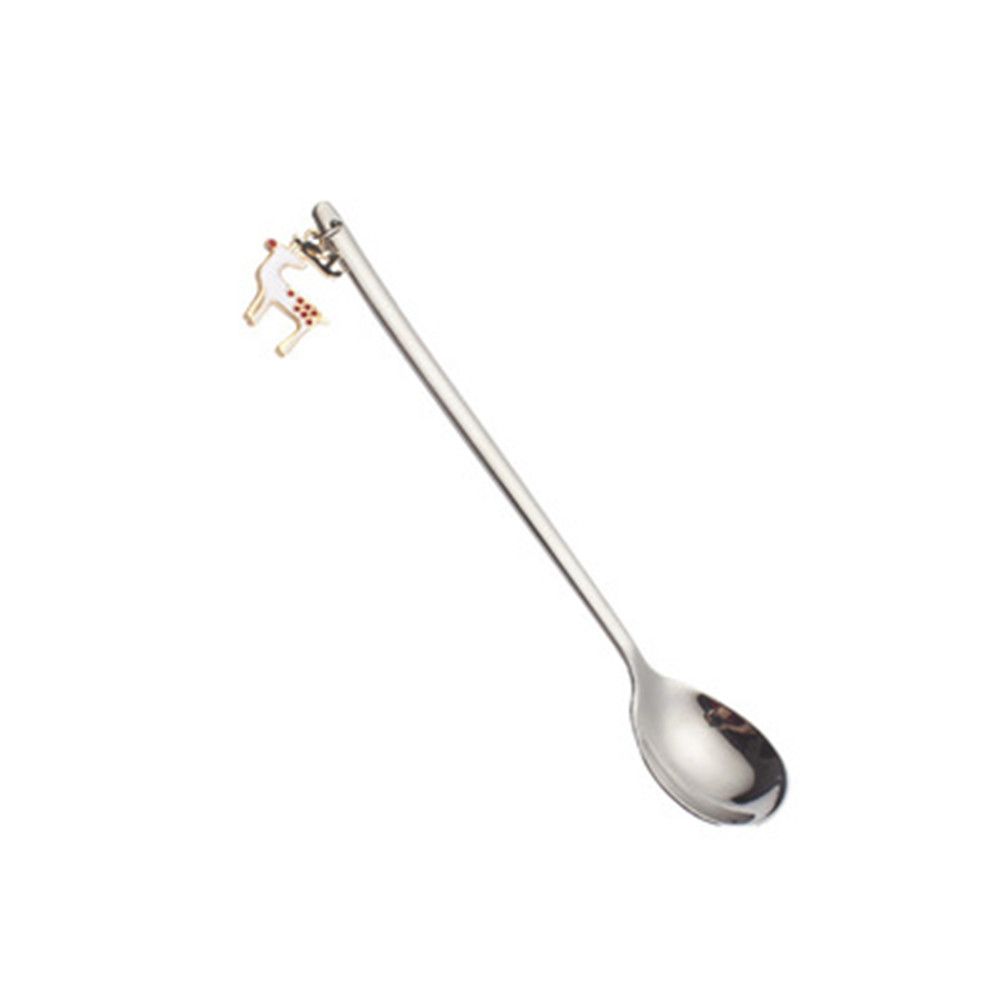 Kitchen Xmas Gifts Christmas Table Ornament Tableware Stainless Steel Coffee Spoon
