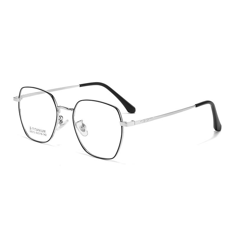Ultra-Light Retro Danyang Metal Polygon Eyeglass Frames: High-End Non-Magnetic Titanium for Myopia