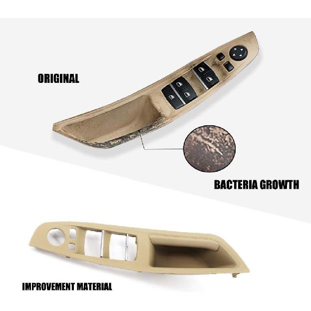 Driver Side Door Handle for BMW 5 Series, Window Switch Armrest Panel, Inner Pull Trim Panel Cover Replacement 2010-2016 Series 520 523 525 528 530