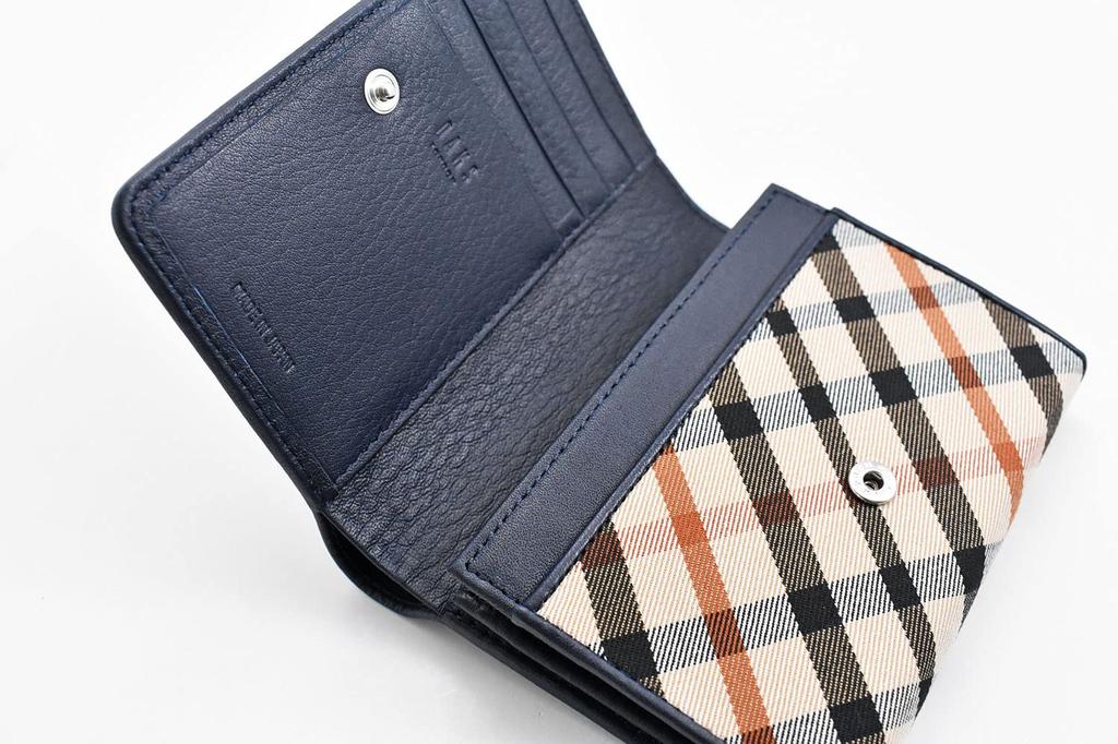 Daks HouseCheck Bifold Wallet, Navy