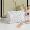 Soft Quilted Cotton Makeup Bag Women Zipper Cosmetic Organizer Handbag Portable Toiletry Case For Girls Stationery Pens Pouch