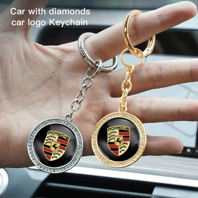 Car Styling Keychain Metal Key Rings Chains Best Gifts For Cayenne Panamera Macan 911 718 Taycan Boxster Cayman 918