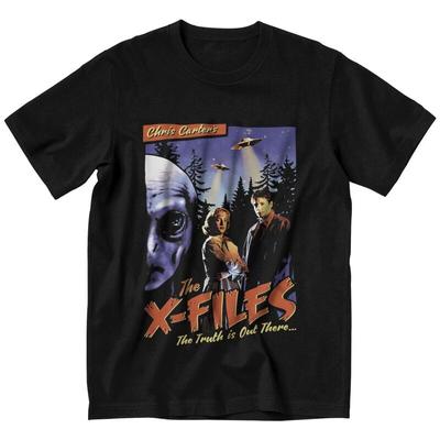 Retro T Shirt Movie The X Files TShirt Spooky Comic Mulder Scully Dana Fox Cases Tee TV The Truth Is Out There Tee Unisex Shirt
