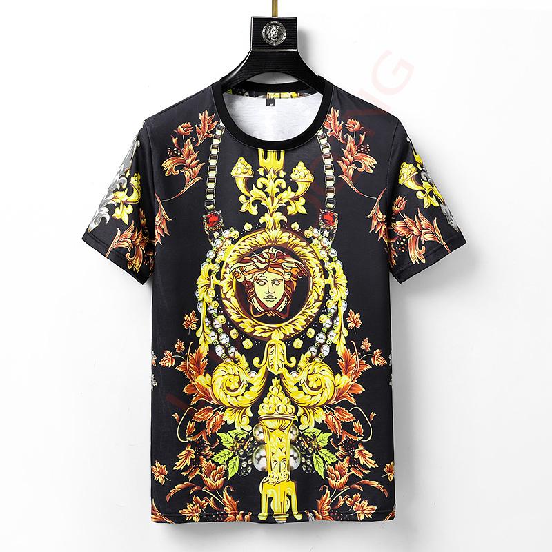 Baroque Men's and Women's Summer T-shirts 3D Printed Shirts Vintage Luxury Brands Royal Floral T-shirts