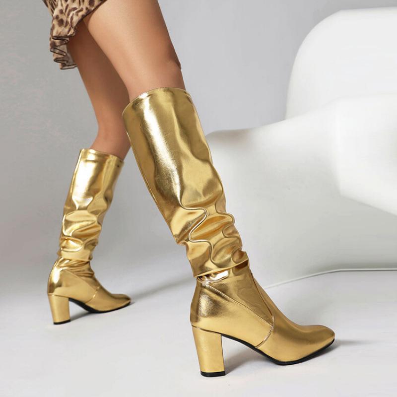 New women's Martin boots European and American nightclubs foreign trade large size boots autumn and winter women's super high heels high boo