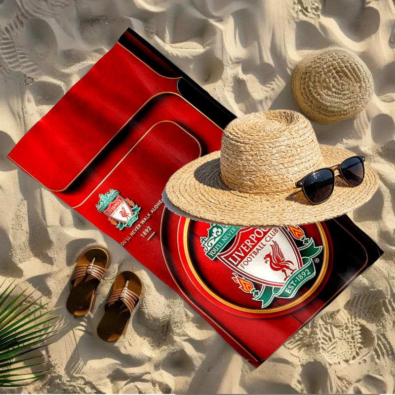 Football club.C Print Beach Towel Design, Soft, Lightweight. for Home Bathroom, Spa, Pool, Yoga, Surfing, Camping, Gift for Family, Friend