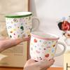 Cute Fruit Mug Milk Cup Children's Breakfast Cup High Value Cartoon Ceramic Cup Office Drinking Cup