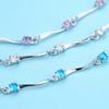 Silver Plated Bamboo Bracelet Elegant Womens Jewelry Perfect Birthday Valentines Day Gift
