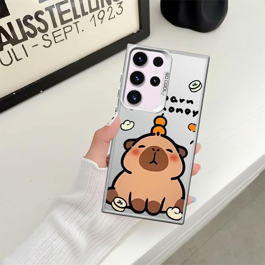 Cute Capibala Phone Case for Samsung Galaxy S21 S25 S23 S24 FE S22 Ultra S24Ultra S20 FE Note 20 Ultra S25Plus Soft Shell