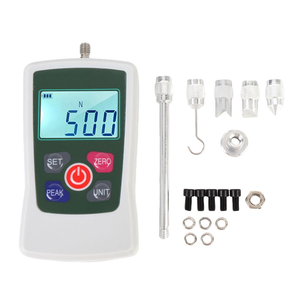 50N Digitales Kraftmessgerät Handheld Zug-Druck-Kraftmesser 3 Modi 4 Einheiten Hintergrundbeleuchteter Bildschirm Automatisch