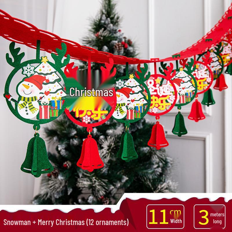 Christmas Decorations: Pull Flags, Tassel Pendants, and Ornaments for Indoor and Window Displays