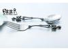 Beier Retro Titanium Steel Skull Tableware Set: Stainless Steel Fork and Spoon