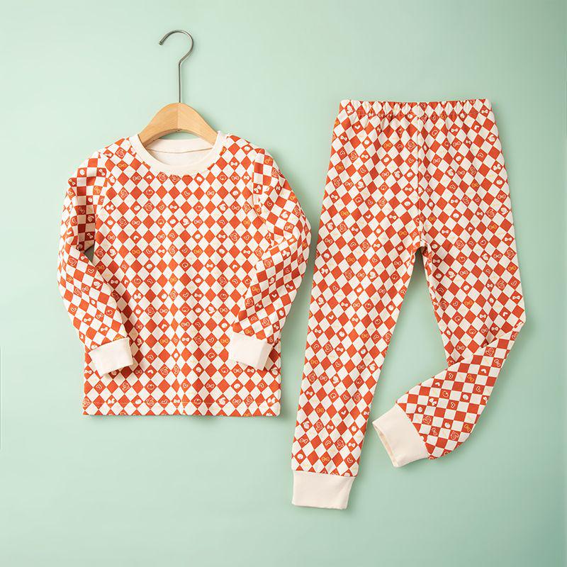 Baby Girl Winter Pajama Set - Warm Printed Long Johns for Toddlers & Kids