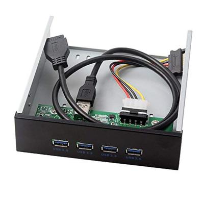 cablecc USB Hub 4 Port Front Panel To Motherboard 20 Pin Connector Cable for Bay 3.0 5.25 CD-ROM