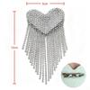 Heart-Shaped Rhinestone Tassel Brooch and Lapel Pin Corsage Accessory