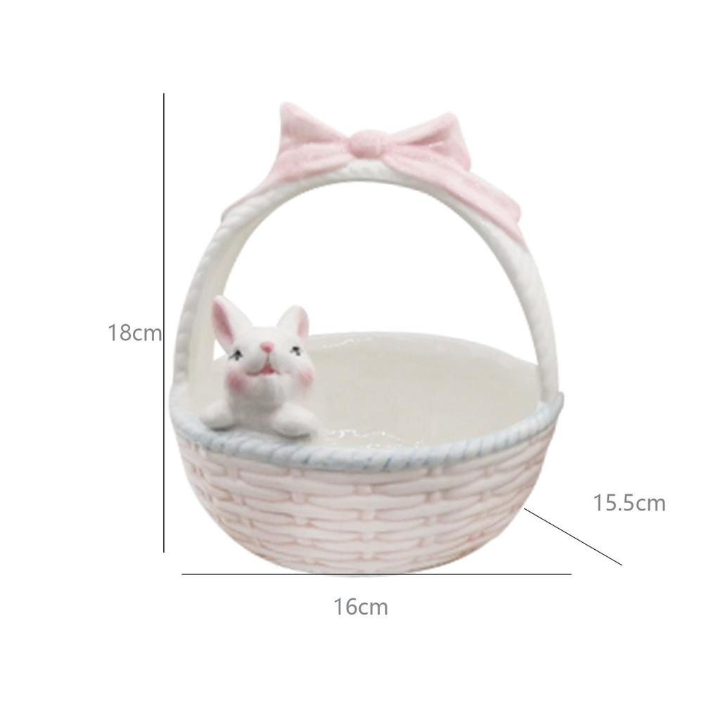 Ceramic Rabbit Easter Basket Porcelain Bunny Bowls Party Supplies Tableware Animals Ornaments Candy Serving Bowls Holiday Gift