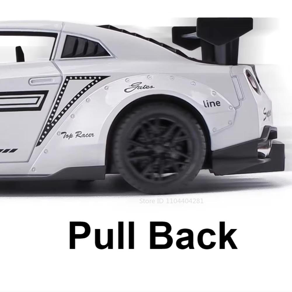 1:24 Maßstab Gtr R34 Modell Spielzeug Diecast Legierung Auto Türen Öffnen Mit Ton Licht Rückzug Miniaturmodelle Fahrzeuge Junge Sammeln Geschenk