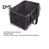 Bike Rear Storage Basket with Liner Foldable Heavy Duty Large Capacity Holds 56Lbs Universal MTB Road Mountain Bicycle Metal Wire Basket Bike