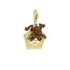 Harry Potter sterling silver chocolate frog clip on charm with crystal Elements