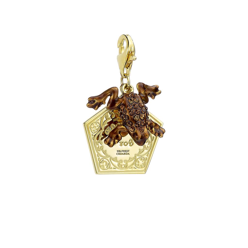Harry Potter sterling silver chocolate frog clip on charm with crystal Elements