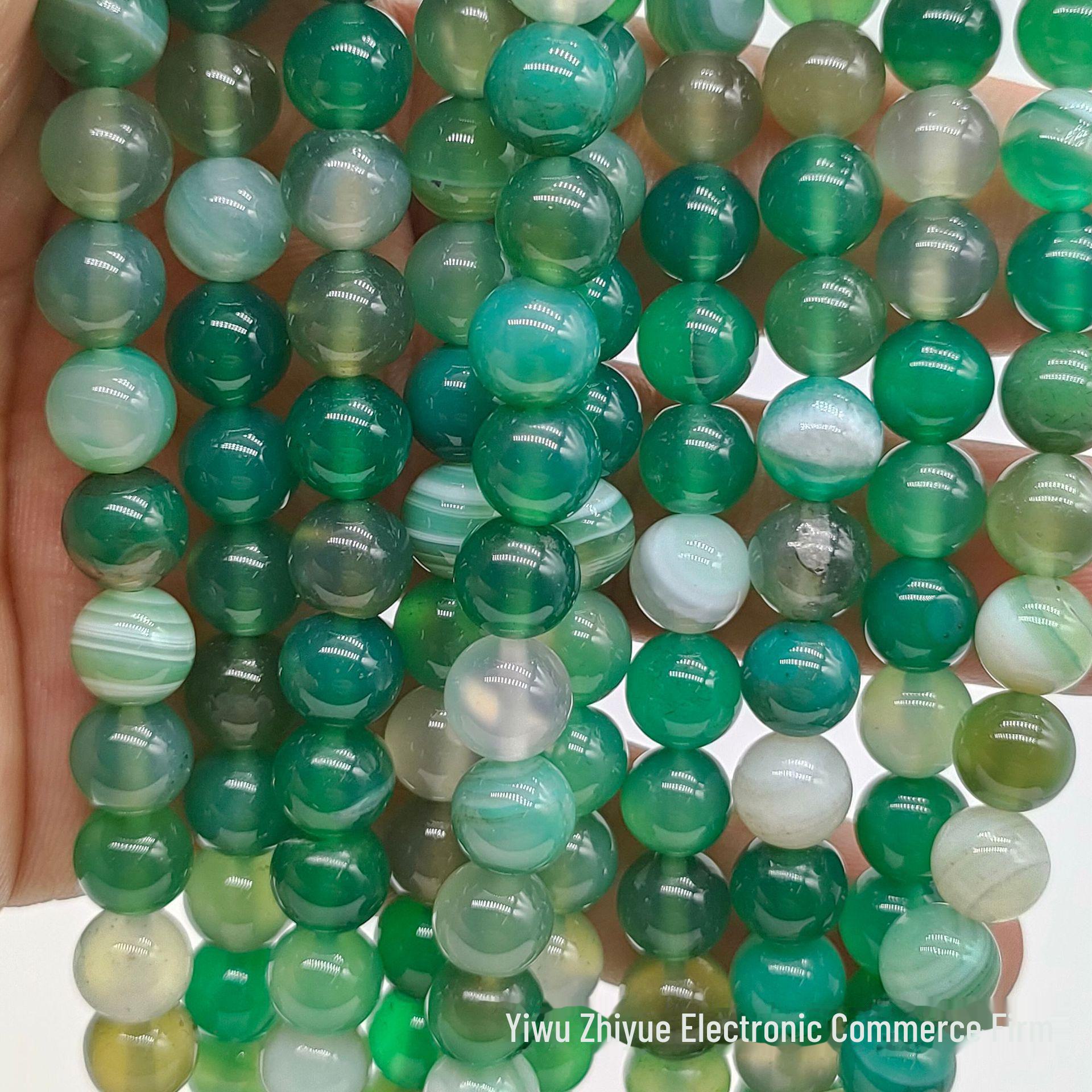 

Zhiyue Jewelry красные полосатые круглые бусины агата для аксессуаров своими руками Green Line Agate. 12mm (about 32 pieces) зелёный