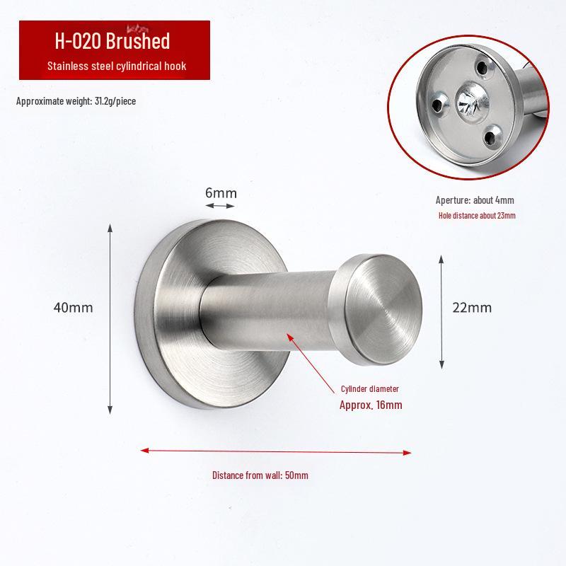 Stainless Steel Mini Single Clothes Hook for Wall