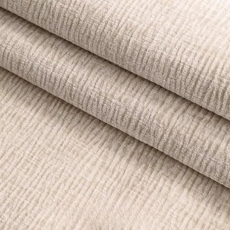 Thickened Plain Chenille Fabric Jacquard for Sewing Curtains Sofacovers Sewing Striped Pattern Textile Skin-friendly Textured