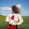 Round Neck Long Sleeve Loose Sweater with Insect Jacquard Pattern - Cute European and American Style