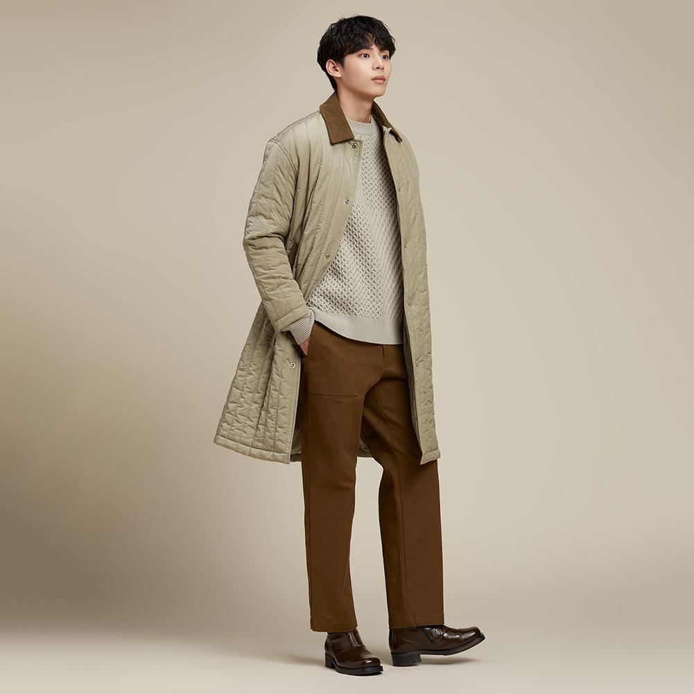 T.I For Men [Plads7] Channel Quilted Long Coat [Extend]_M228Cjp408M