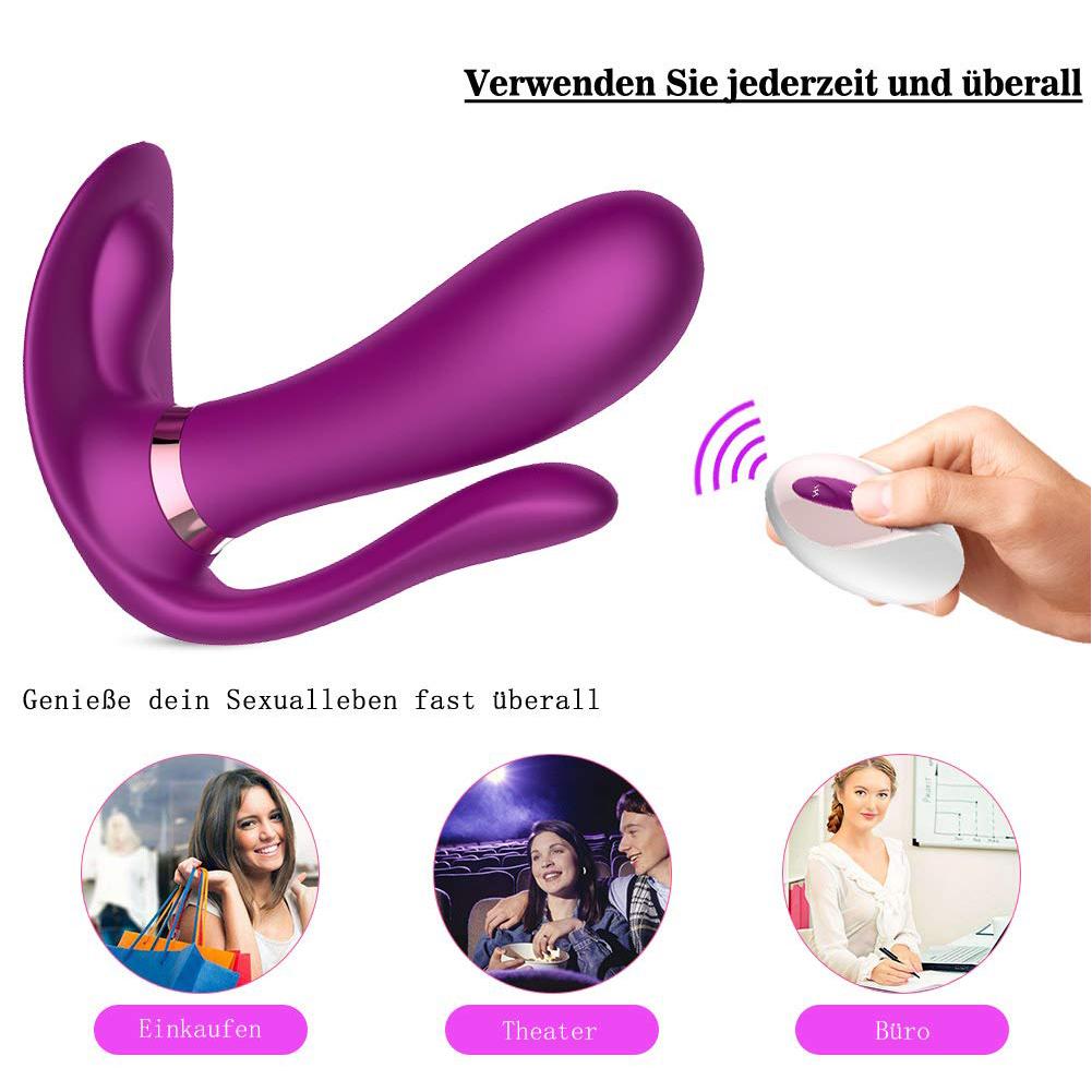 G-spot Clitoris Vibration Dildo Vibrators Massager Rabbit Vibrators Quiet Erotic Sex Toy Stimulator Realistic Butterfly Vibrator for Women Couples