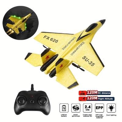SU35 RC Vliegtuig FX620 Afstandsbediening Zweefvliegtuig EPP Schuim RC Vliegtuig met LED-licht voor Kinderspeelgoed