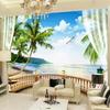 3d Sea Landscape Wallpaper Balcony Murals Living Room Tv Dining Room Home Decor 3d Wall Murals