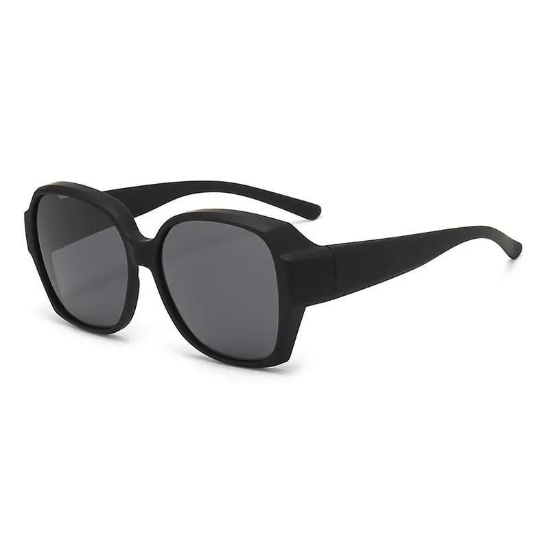 Fashion Round Sunglasses Portable Men Women Vintage Fishing Driving Eyewear Cover Over Myopia Prescription Glasses