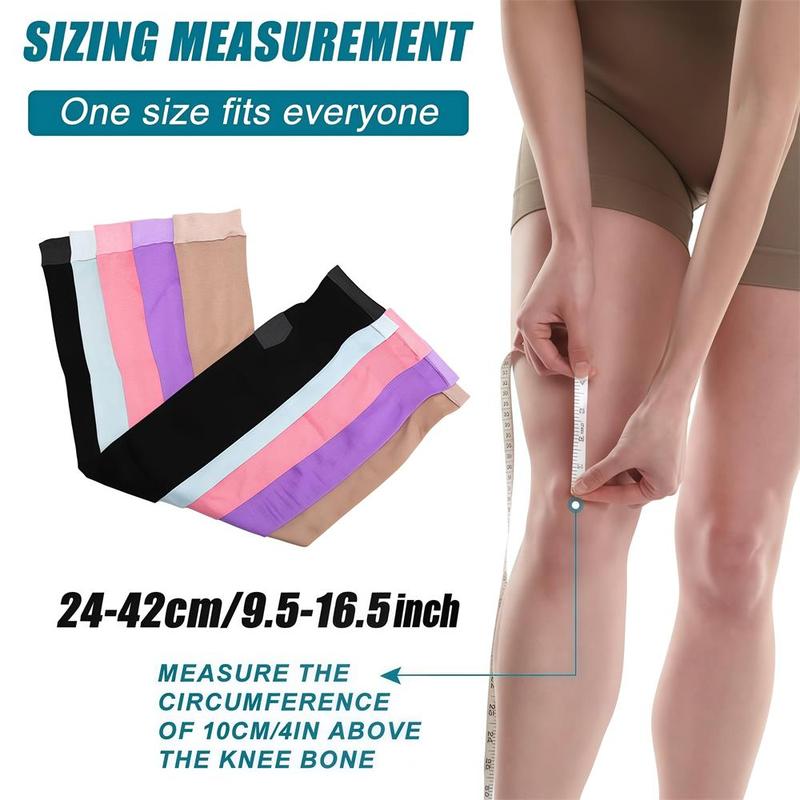 1Pair Women Beauty Slim Leg Compression Socks, Ultra-Thin Sleep Fat Burning Stockings for Sports, Yoga, Running, Travel, Flight