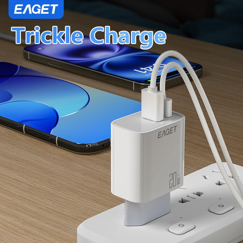 1 Stk./2 Stk. 20W Ladegerät Europäischer Typ-C Superschnellladung kompatibel mit Apple und anderen Smartphones 20W USB-C Dual-Port Wandladegerät