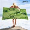 Funny Golf Landscape 2D Flat Printed Microfiber Beach Towel 1Pc Sandproof Waterproof Holiday Travel Sunbath Sea Towel