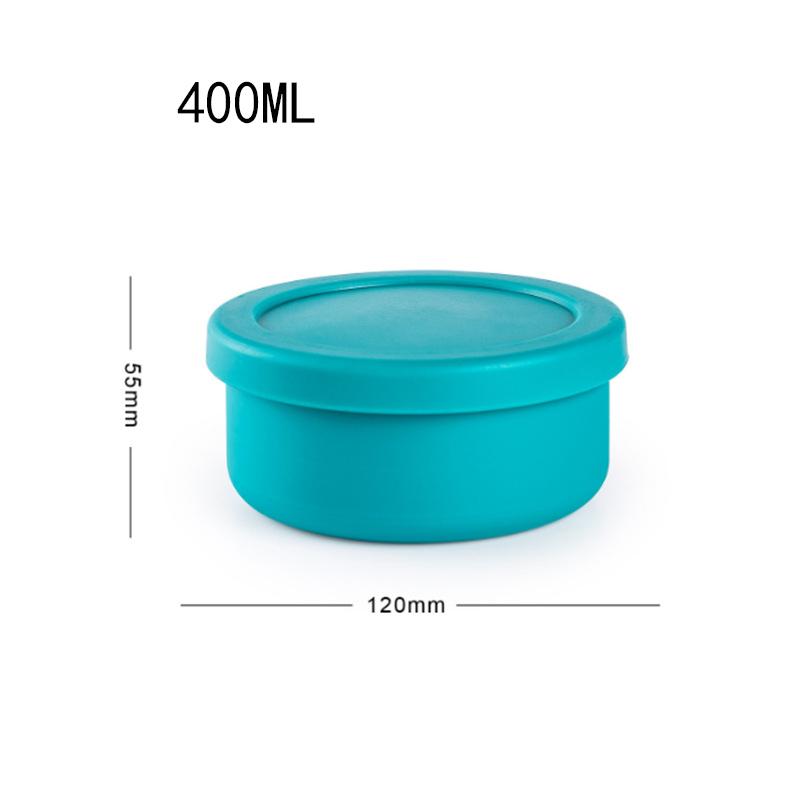 Силиконовый ланч-бокс для микроволновой печи силиконовый ланч-бокс коробка для хранения в холодильнике круглый набор из четырех предметов зелёный 980₽