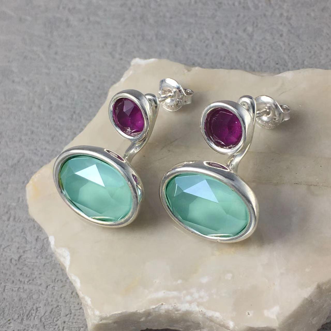 2024 UNOde50 Elegant Gemstone Earrings for Women – Romantic Jewelry Gift