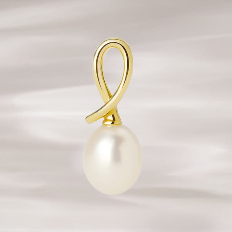 

JEWNEL 14K Azure Swallow Pearl Drop Twisted Line Pendant 14K pendant