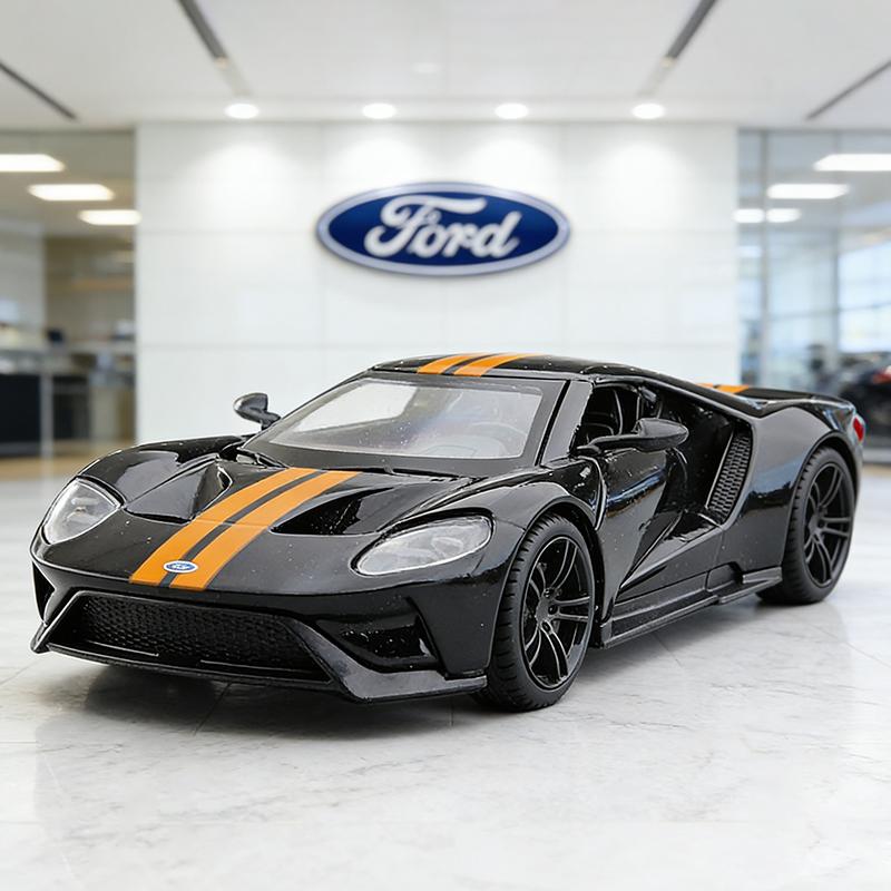 1:32 Ford GT 2017 Supercar Alloy Car Die-casting Modelo Som e Luz Modelo de Carro Coleção de Brinquedos Presente para Crianças