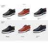 Men's British Style Summer Leather Shoes: Hollow Design, Large Size, Round Toe for Casual and Business Wear.
