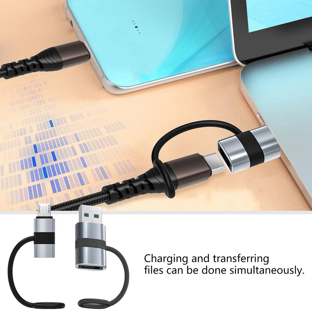 Micro USB/USB3.0 A Male To USB C Female Converter Adapter Support Fast Charging & Data Transfer with Anti Lost Buckle