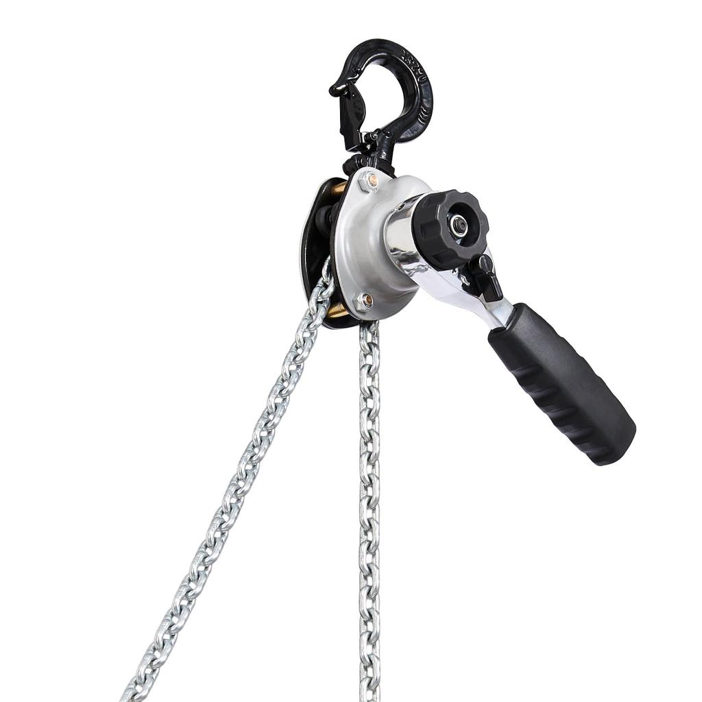 VEVOR Manual Lever Chain Hoist, 1/2T 500KG Capacity Heavy Duty Come Along, 1.5M Lift G80 Alloy Steel Chain With Dual Pawl Mechanical Brake