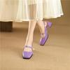 Women's high-heeled sandals spring and summer new simple and comfortable thick heel large size light mouth bag head sandals